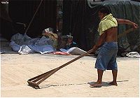 sun drying the sand